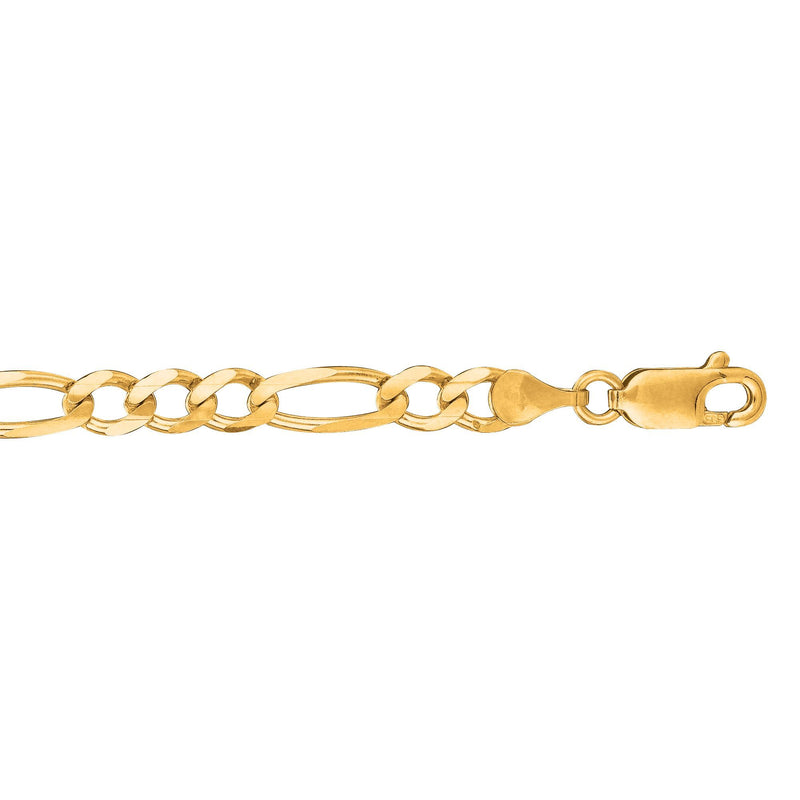 Yellow 14K Gold 4.5mm Polished Figaro Chain-MENS NECKLACE-MAURICE'S JEWELERS-