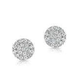 14k Yellow Gold Flat Mini Disc Diamond Earrings-earrings-majolie-White Gold-