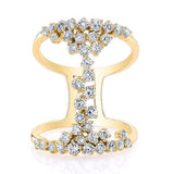 14K Rose Gold Floating Diamond Ring
