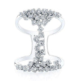 14K White Gold Floating Diamond Ring