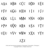 Sterling Silver 3-Letter Serif Monogram Rectangle Cuff Links