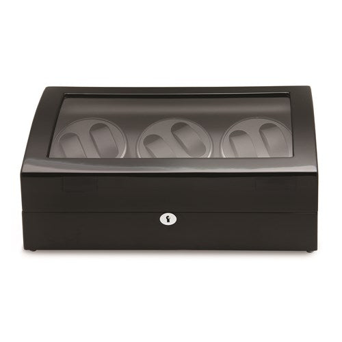 Rotations High Gloss Black Finish 6-Watch Winder-WATCH WINDER-Maurice's Jewelers-