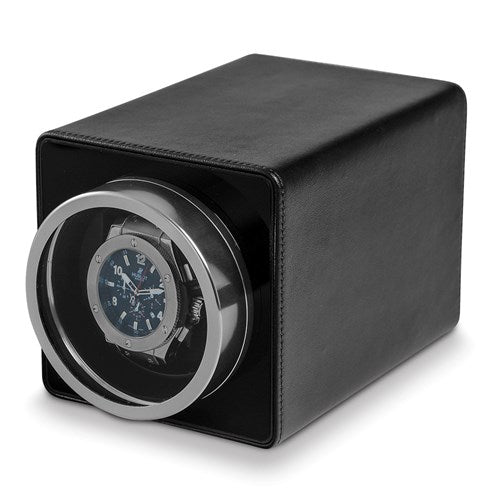 Rotations Black Faux Leather 1-Watch Winder