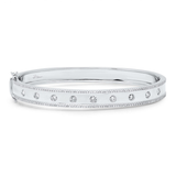 14K White Gold High Polished Diamond "Lights" Bangle-Bracelets-Maurice's Jewelers-White Gold-