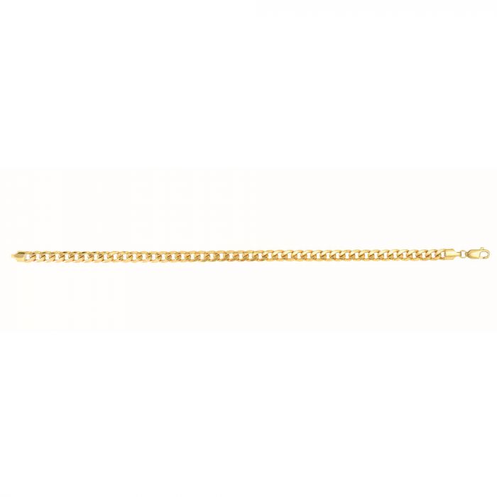 Yellow 14K Gold 4.5mm Semi-Solid Miami Cuban Chain-MENS NECKLACE-MAURICE'S JEWELERS-