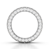 18K White Gold Diamond Double Row Seamless Collection Eternity Band-Rings-Maurice's Jewelers-