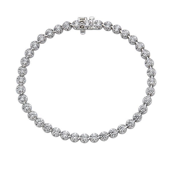 14K White Gold 2.00Ct Diamond Tennis Bracelet