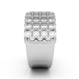 18K White Gold Diamond Thick Seamless Band-Rings-Maurice's Jewelers-