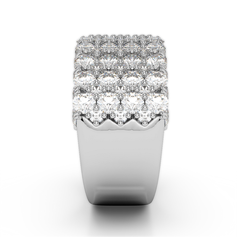 18K White Gold Diamond Thick Seamless Band-Rings-Maurice's Jewelers-