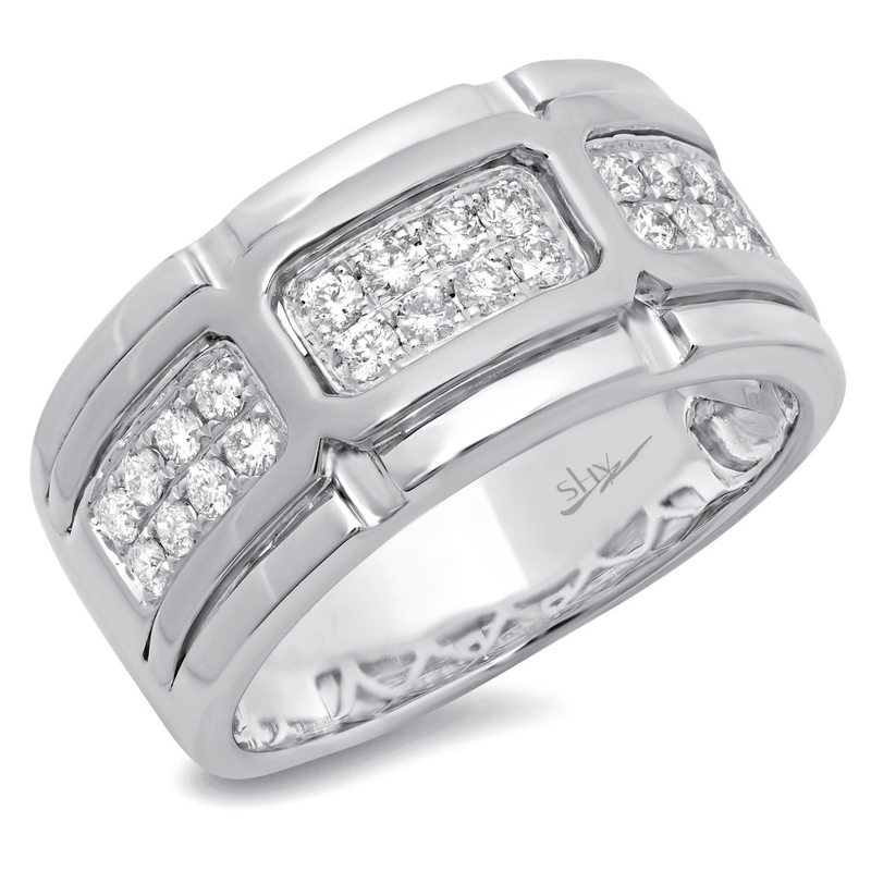 14K White Gold Diamond Men's Band-Maurice's Jewelers-