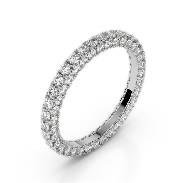 18K White Gold Diamond Seamless Eternity Band