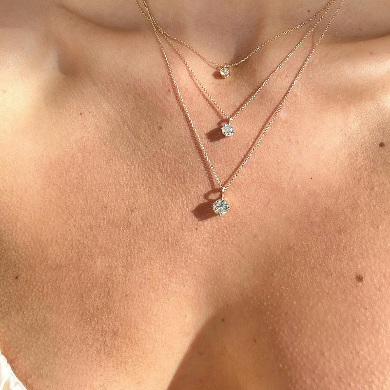1 carat shop diamond necklace solitaire