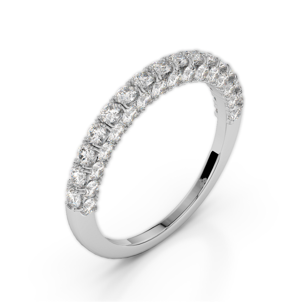 18K White Gold 1.42Ct Round Diamond Seamless Collection