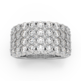 18K White Gold Diamond Thick Seamless Band-Rings-Maurice's Jewelers-