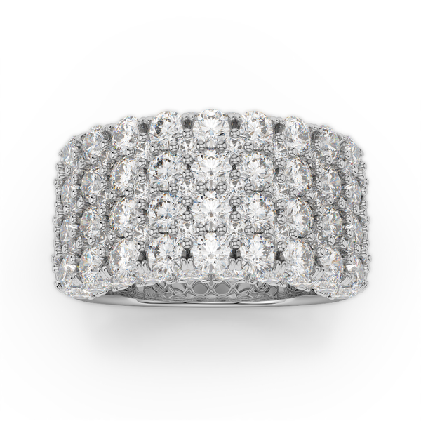 18K White Gold Diamond Thick Seamless Band-Rings-Maurice's Jewelers-