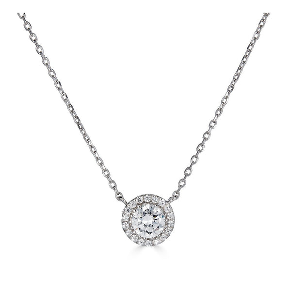 14K 1.00 Ct Diamond Halo Pendant