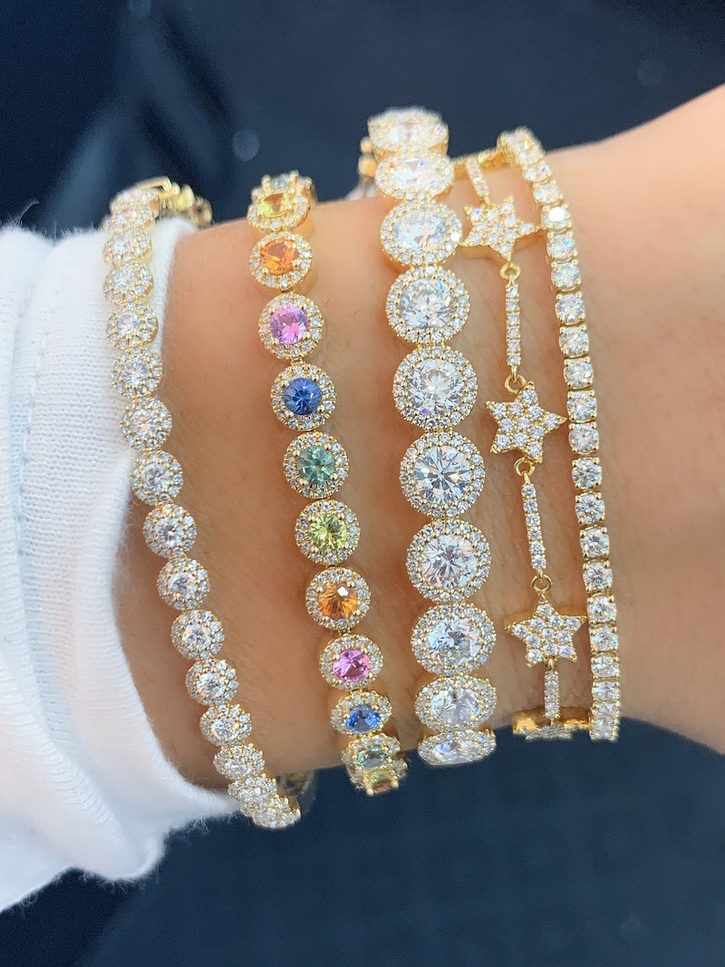 14K Yellow Gold Diamond Star Bracelet Maurice s Jewelers