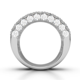 18K White Gold Diamond Thick Seamless Band-Rings-Maurice's Jewelers-