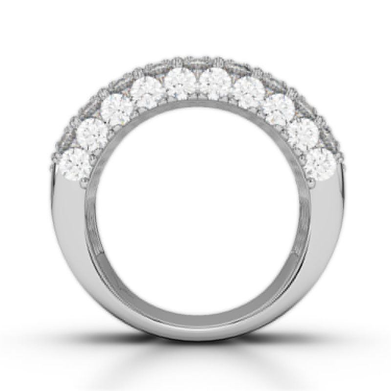 18K White Gold Diamond Thick Seamless Band-Rings-Maurice's Jewelers-