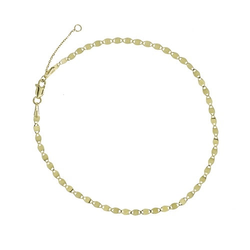 14K Yellow Gold Valentino Anklet