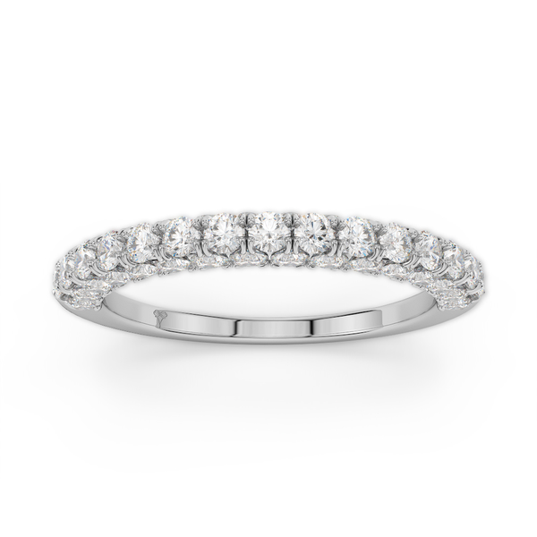 18K White Gold 1.42Ct Round Diamond Seamless Collection