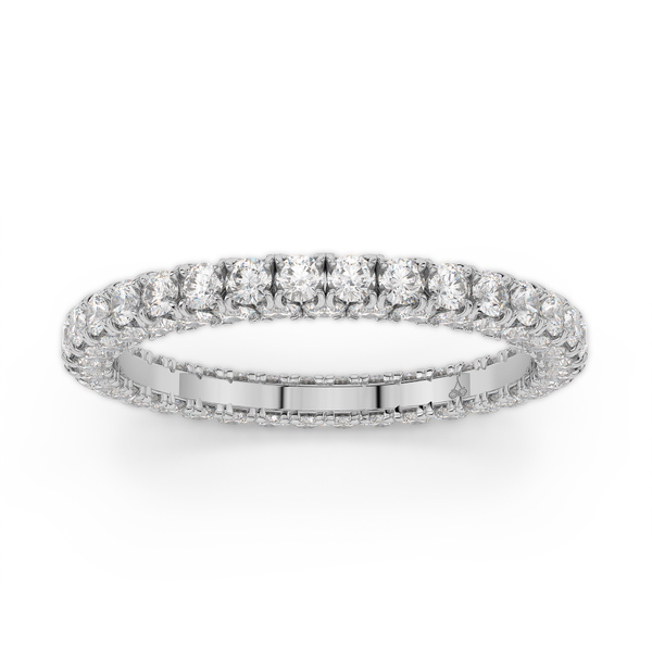 18K White Gold Diamond Seamless Eternity Band-Rings-Maurice's Jewelers-