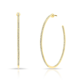 Inside & Outside Diamond Hoop Earring-earrings-majolie-Yellow Gold-