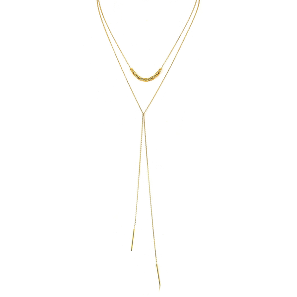 Lariat Links Necklace-Necklaces-Maurice's Jewelers-gold plated-