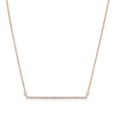 Light Diamond Bar Necklace-Necklaces-majolie-Rose Gold-