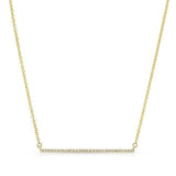 Light Diamond Bar Necklace-Necklaces-majolie-Yellow Gold-
