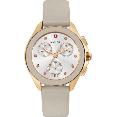 Michele Cape Chrono Rose Gold, Taupe Watch-Watches-Michele-