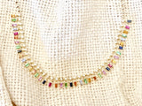 14K Yellow Gold Multi-Sapphire Gemstone Necklace-Necklaces-superbell-
