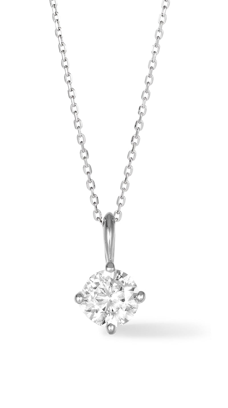 1/3 Carat Diamond Solitaire Necklace-Maurice's Jewelers-