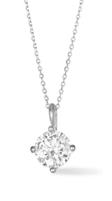 1/2 Carat Diamond Solitaire Necklace-Maurice's Jewelers-