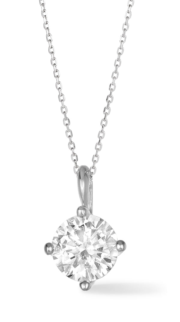 3/4 Carat Diamond Solitaire Necklace-Necklaces-Maurice's Jewelers-