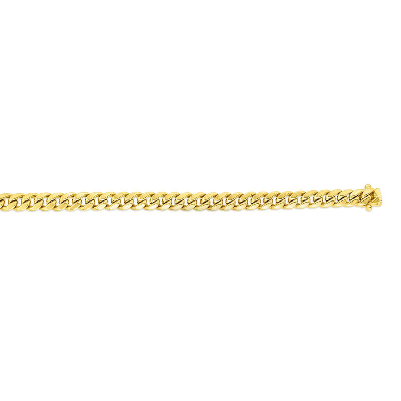 8.5" 14K Yellow Gold 6.1Mm Semi-Solid Miami Cuban Link Bracelet