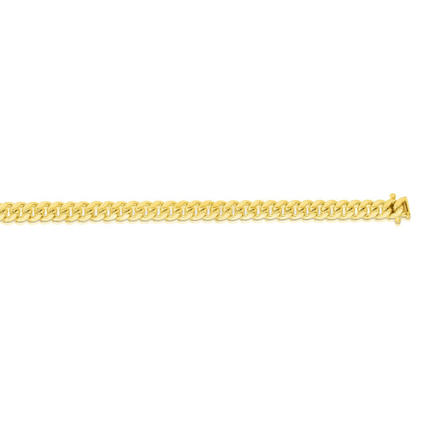 Yellow 14K Gold 4.9mm Classic Miami Cuban Chain-MENS NECKLACE-MAURICE'S JEWELERS-