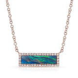 Opal Bar Necklace-Necklaces-majolie-Rose Gold-
