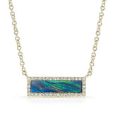 Opal Bar Necklace-Necklaces-majolie-Yellow Gold-
