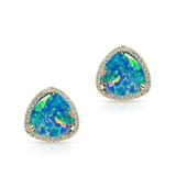 Opal Stud Earrings-earrings-majolie-Yellow Gold-