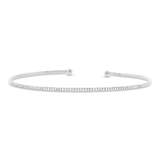 14K Rose Gold Open Stackable Diamond Bangle