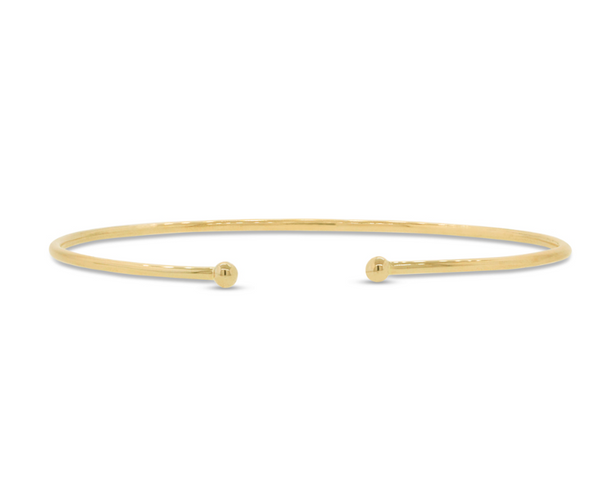 14K Yellow Gold Open Stackable Diamond Bangle-Bracelets-Maurice's Jewelers-