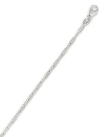 14k White Gold 1.5mm Polished Paperclip Chain Necklace