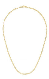 14k Yellow Gold 2.5mm Polished Paperclip Chain Necklace