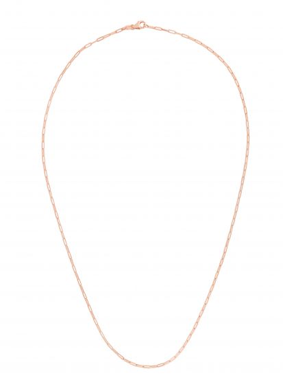 14k Rose Gold 1.5mm Polished Paperclip Chain Necklace