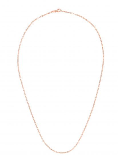 14k Rose Gold 1.5mm Polished Paperclip Chain Necklace-Necklaces-MAURICE'S JEWELERS-