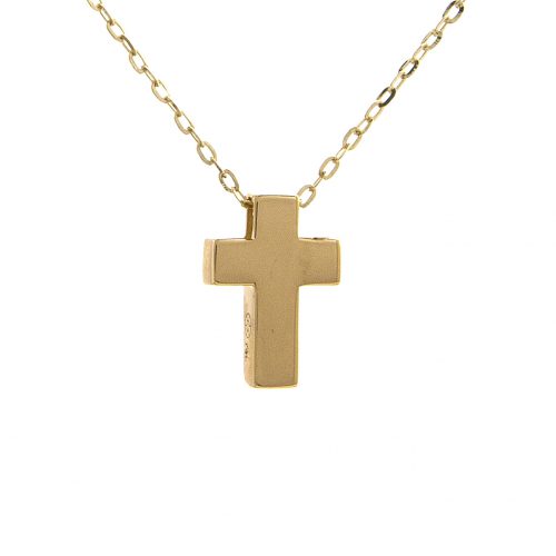 14K Yellow Gold Cross Necklace