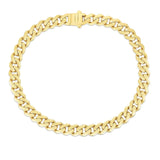 Yellow 14K Gold 9.5mm Lite Miami Cuban-MENS NECKLACE-MAURICE'S JEWELERS-