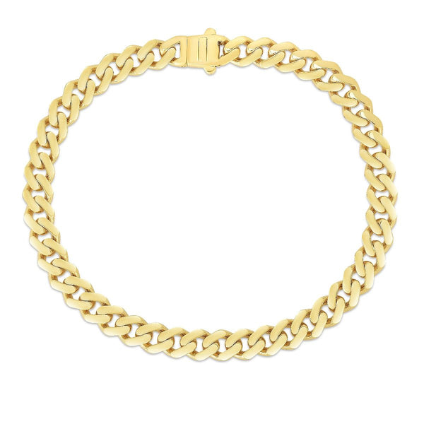 Yellow 14K Gold 9.5mm Lite Miami Cuban-MENS NECKLACE-MAURICE'S JEWELERS-