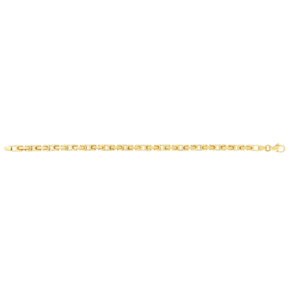 Yellow 14K Gold Square Byzantine Chain